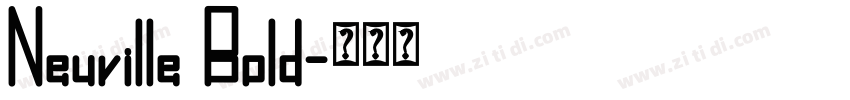 Neuville Bold字体转换